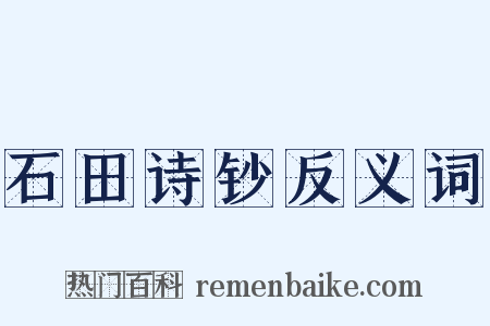 石田诗钞反义词是什么意思的图片